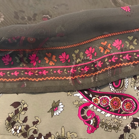 Apostrophe Sheer Overlay Pencil Skirt Paisley - Picture 8 of 8